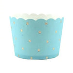 Blue & Gold Dot Baking Cups (25 pack)