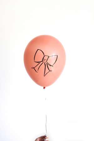 Peach Bow 30cm Balloons (3 pack)