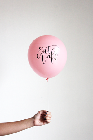 Eat Cake Pink 30cm Balloons (3 pack)