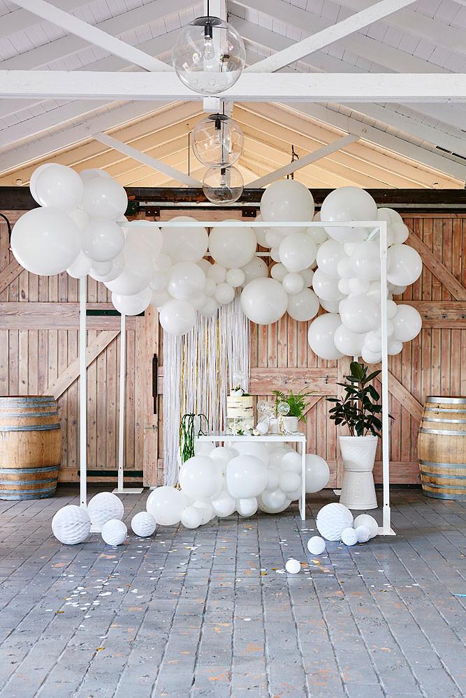 White Large Balloon Garland Kit