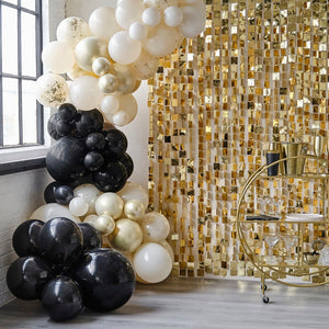 Champagne Noir Balloon Garland Kit