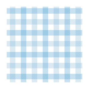 Pale Blue Gingham Napkins (16 pack)