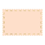 Peachy Pink Bows Paper Tablecloth