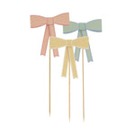 Pastel Bow Cake Toppers (3 pack)