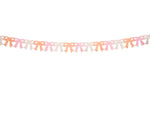 Peach & Pink Paper Bow Garland