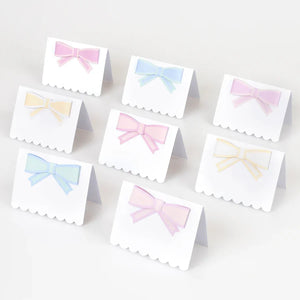 Pastel Bow Place Cards (8 pack)