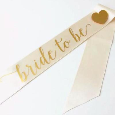 Ivory Bride To Be Sash