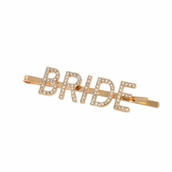 Gold Rhinestone Bride Hair Clip