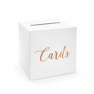 Rose Gold Wedding Card Box