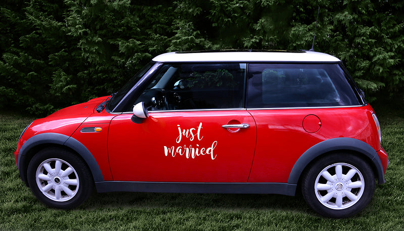 Just Married Car Sticker