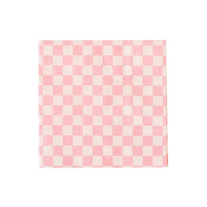 Pink Check It Cocktail Napkins (20 pack)