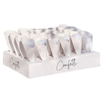 White Confetti Tray & Cones (24 pack)