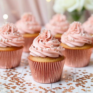 Metallic Rose Gold Cupcake Cases (50 pack)