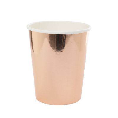 Metallic Rose Gold Cups (10 pack)