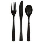 Black Cutlery Set (6 sets)