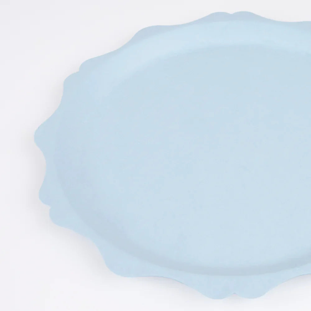Blue Decorative Edge Large Plates (8 pack)