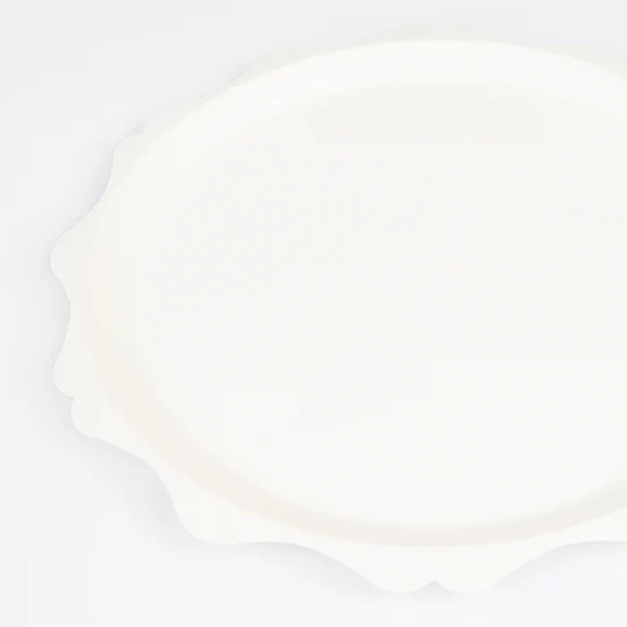 Cream Decorative Edge Plates (8 pack)