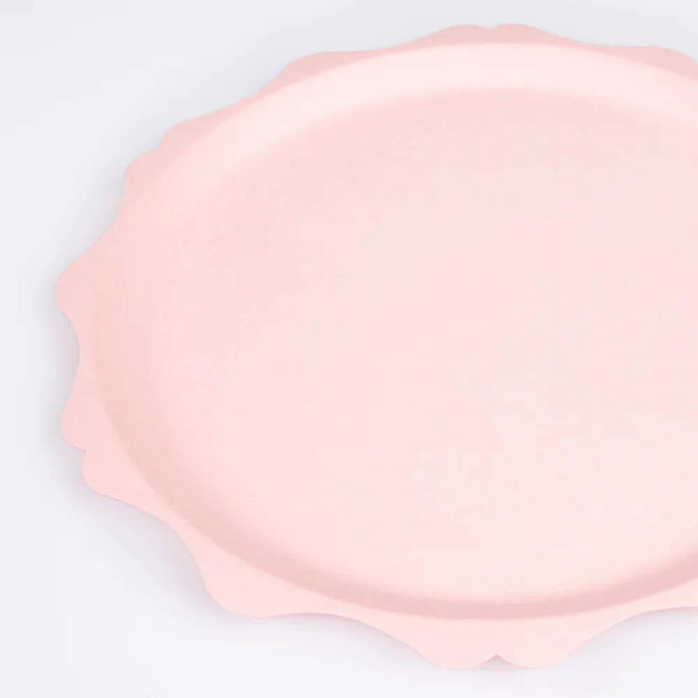 Pink Decorative Edge Large Plates (8 pack)