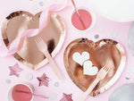 Rose Gold Heart Plates (6 pack)