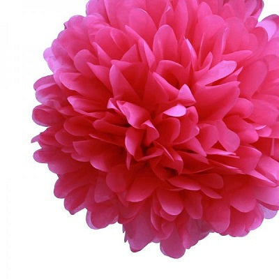 Hot Pink Tissue Pom Pom (2 sizes)