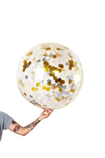 Metallic Jumbo 90cm Confetti Balloon