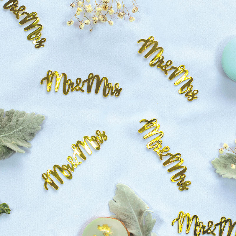 Gold 'Mr & Mrs' Jumbo Confetti