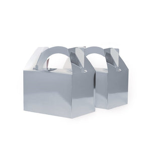 Metallic Silver Little Lunch Boxes (10 pack)