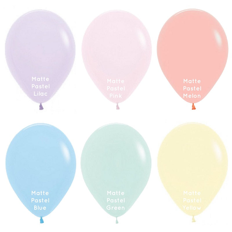 Matte Pastel Mini 12cm Balloons (5 pack)