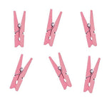 Pink Mini Wooden Pegs (24 pack)