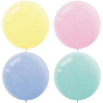 Pastel 60cm Round Balloons (4 pack)