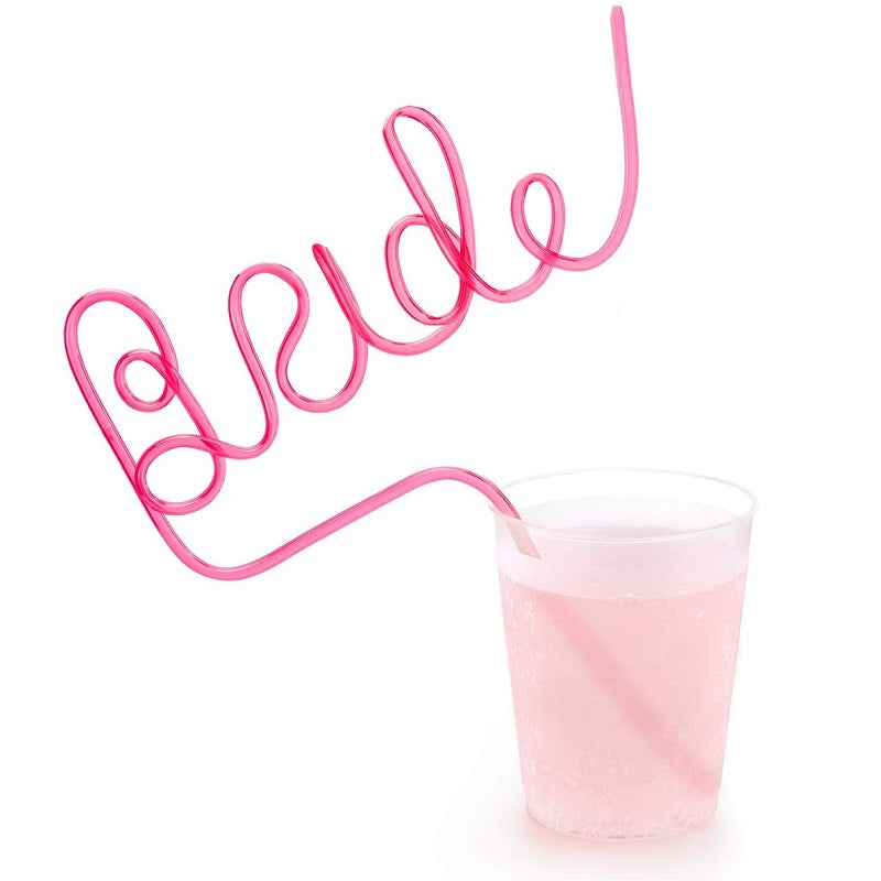 Pink Bride Straw