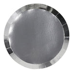 Metallic Silver Dinner Plates (20 pack)