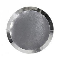 Metallic Silver Small Plates (20 pack)