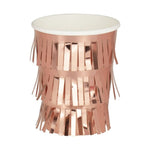 Rose Gold Fringe Cups (8 pack)