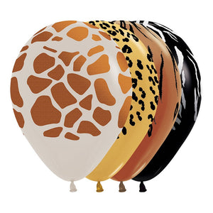 Animal Print 28cm Balloons (5 pack)