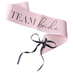 Pink & Black Team Bride Sashes (6 pack)