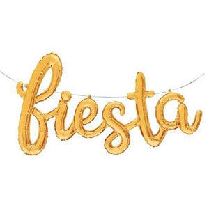 Gold 'FIESTA' Script Balloon