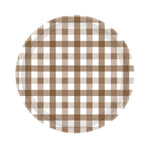 Teddy Brown Gingham Dessert Plates (8 pack)