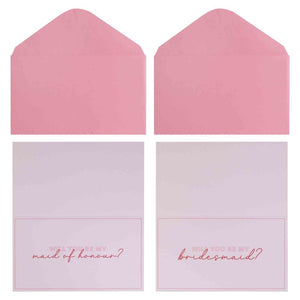 Will You Be My Bridesmaid & Maid of Honour Cards (4 pack)