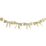 Large Gold Glitter Bow Banner