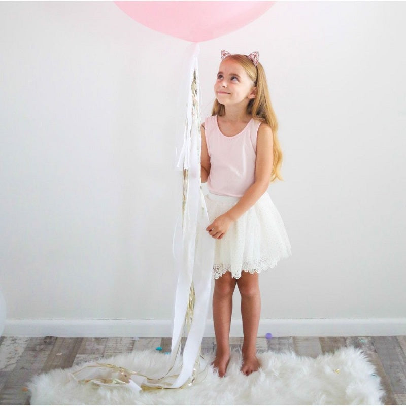 White & Gold Balloon Tail