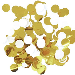 Gold & White Confetti