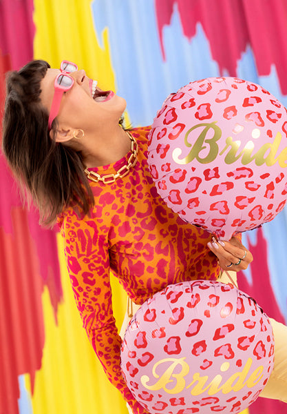 Pink Leopard Bride Balloon