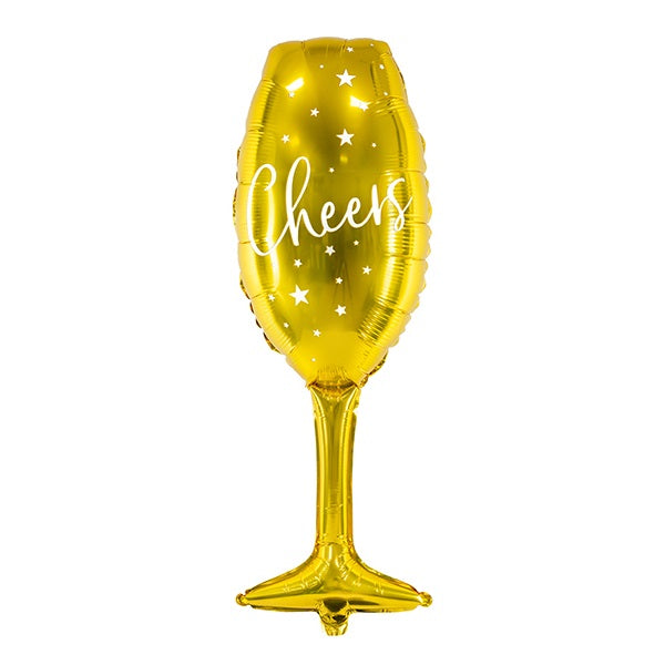 Gold Champagne Glass Balloon