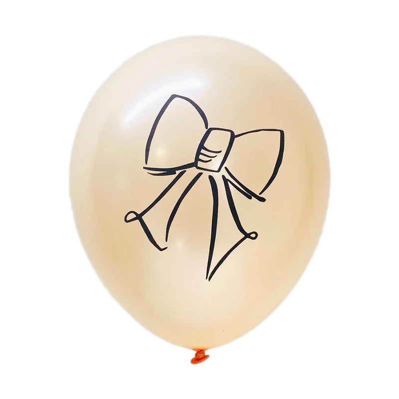 Peach Bow 30cm Balloons (3 pack)