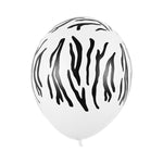 Zebra 30cm Balloons (5 pack)