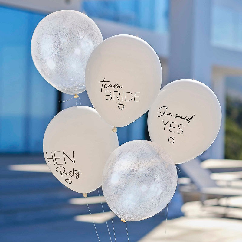 Team Bride Balloon Bouquet (5 pack)