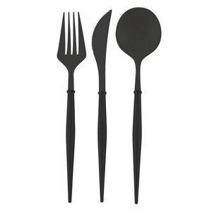 Bella Black Cutlery Set (8 sets)