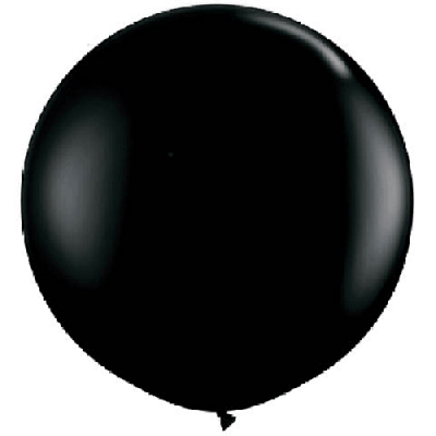 Black Giant 90cm Round Balloon
