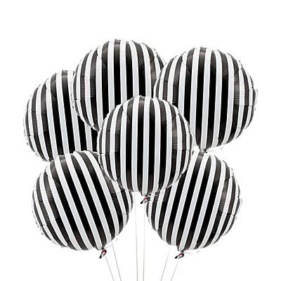 Black & White Stripe Balloon